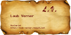 Laub Verner névjegykártya